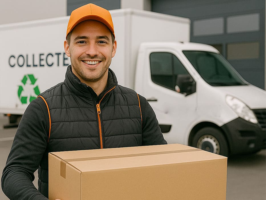 Un agent LVL PROXY qui collecte les cartouche d'encre et toner en Bretagne, Pays de la Loire et Sud Ouest