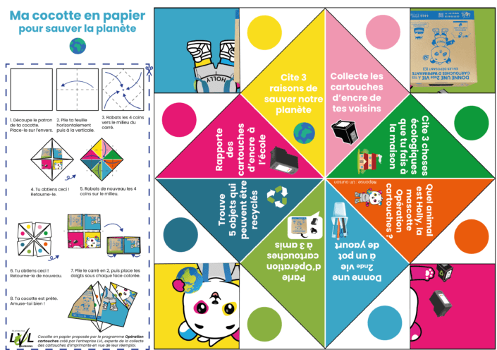 Cocotte en papier à imprimer pour Opération cartouches