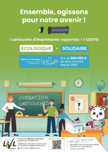 Affiche Opération cartouches 2025 Affiche de l'opération cartouches : collecte de cartouche d'encre pour vos projets pédagogiques en établissement scolaire