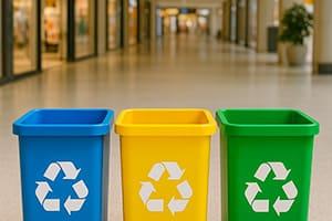 Bacs de recyclage de cartouches d'encre vides et toner en magasin